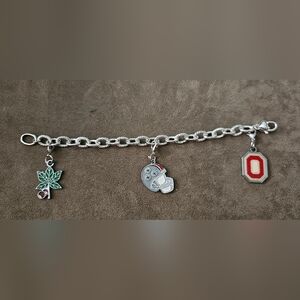 Charm Sliver Plated Homemade Bracelet OSU